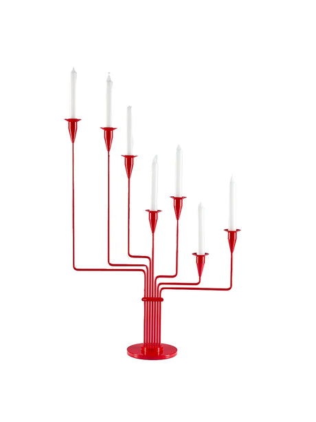 Karlsvognen Table Lysestage, rød fra Piet Hein - 1 - Jacobsen Plus