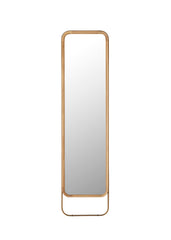 Utility Long Mirror Small Oak natural Aged gold fra Stellar Works