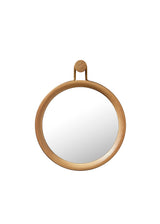 Utility Round Mirror Small Oak natural Aged gold fra Stellar Works - 1 - Jacobsen Plus