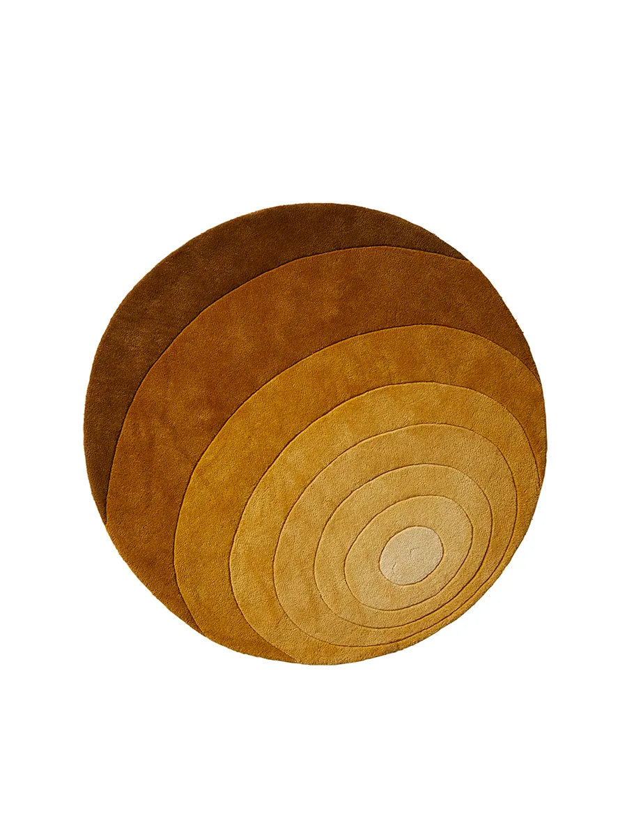 Luna gulvtæppe, gul af Verner Panton
