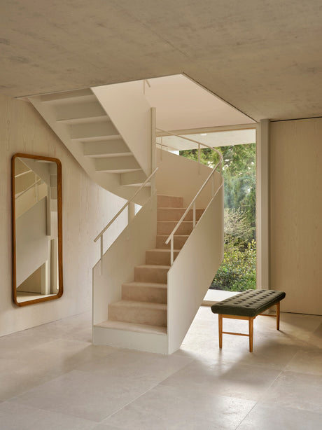 VLA75S Foyer bænk, eg olie af Vilhelm Lauritzen - Tiree 9667 seaweed - Jacobsen Plus