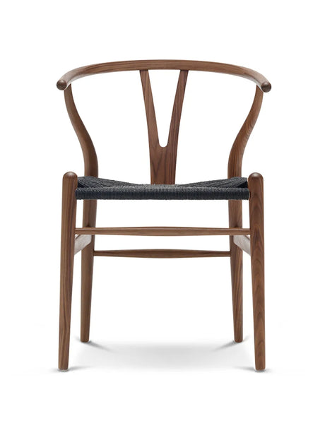 Y-stol CH24, Valnød olie med sort flet af Hans J. Wegner - 1 - Jacobsen Plus