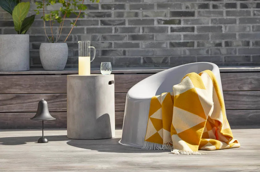 Mirror plaid, gul af Verner Panton