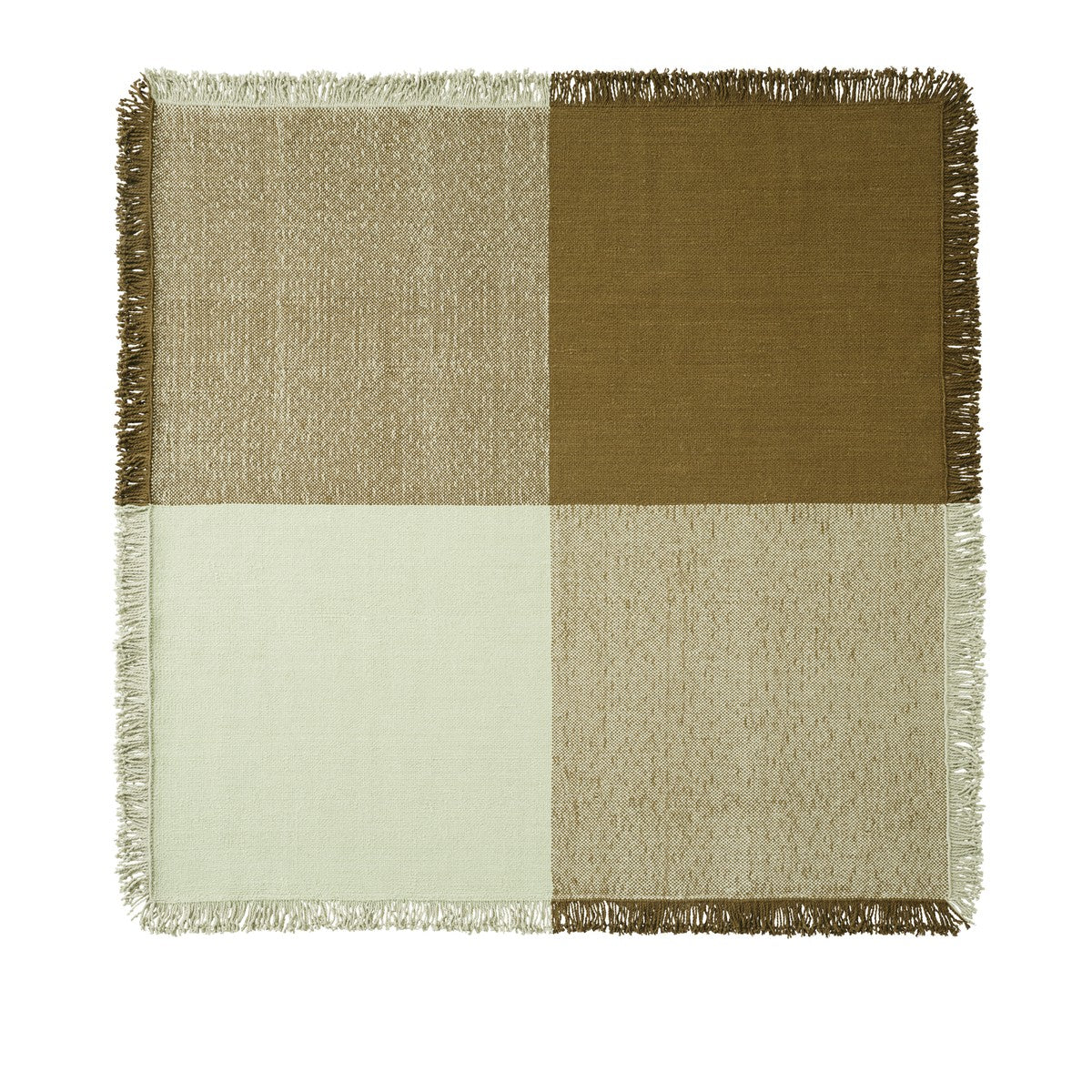 Muuto - Verso gulvtæppe, 258 x 258 cm, Pale Green / Warm Brown - 1 - Jacobsen Plus