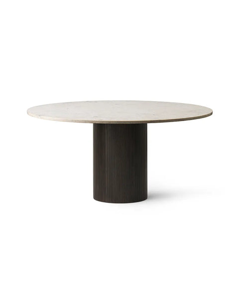 Cabin bord Ø150, beige marmor fra Vipp - Mørk eg - Jacobsen Plus
