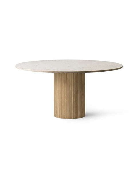 Cabin bord Ø150, beige marmor fra Vipp - Lys eg - Jacobsen Plus
