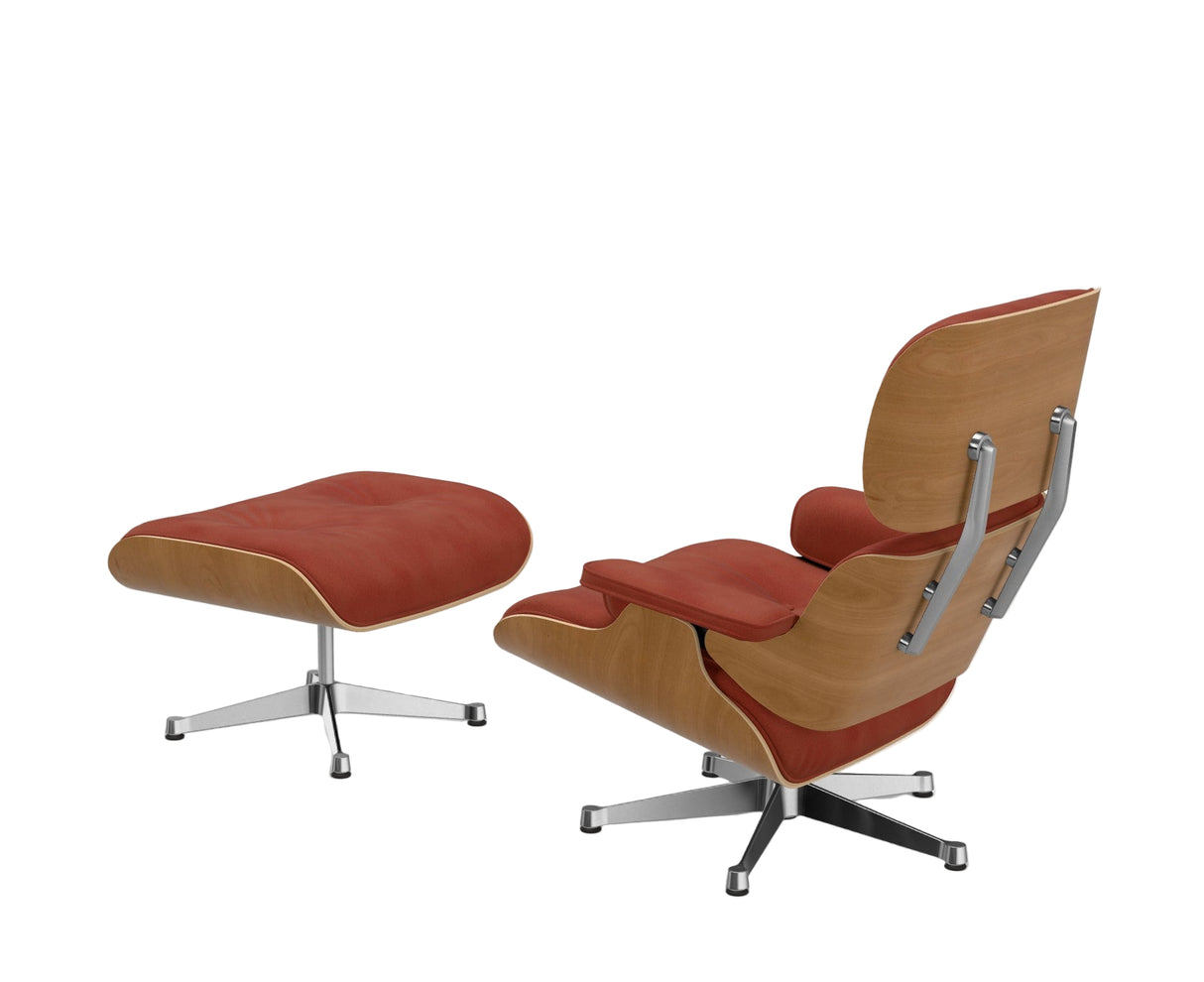 Eames Lounge Chair, kirsebær, calma brandy inkl. Fodskammel fra Vitra - 5 - Jacobsen Plus