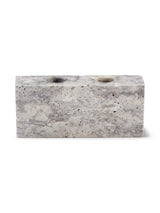 Epode Lysestage 14 cm, travertin silver fra Wabi Sabi Nordic - 3 - Jacobsen Plus