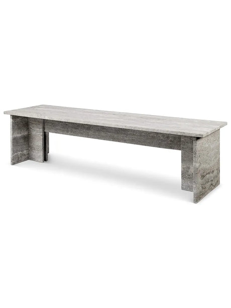 Fjer Sofabord 160 cm, travertin silver fra Wabi Sabi Nordic - 2 - Jacobsen Plus