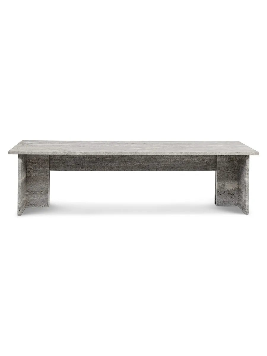 Fjer Sofabord 160 cm, travertin silver fra Wabi Sabi Nordic - 1 - Jacobsen Plus