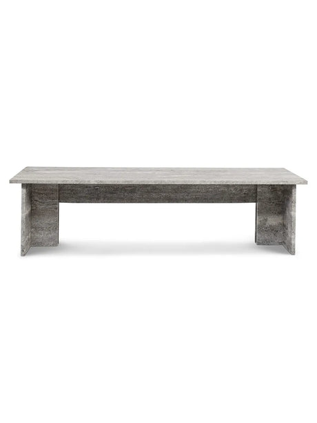 Fjer Sofabord 160 cm, travertin silver fra Wabi Sabi Nordic - 1 - Jacobsen Plus