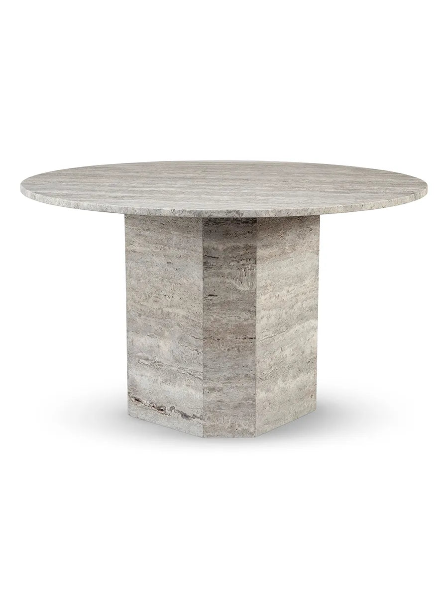 Lago Spisebord, travertin silver fra Wabi Sabi Nordic