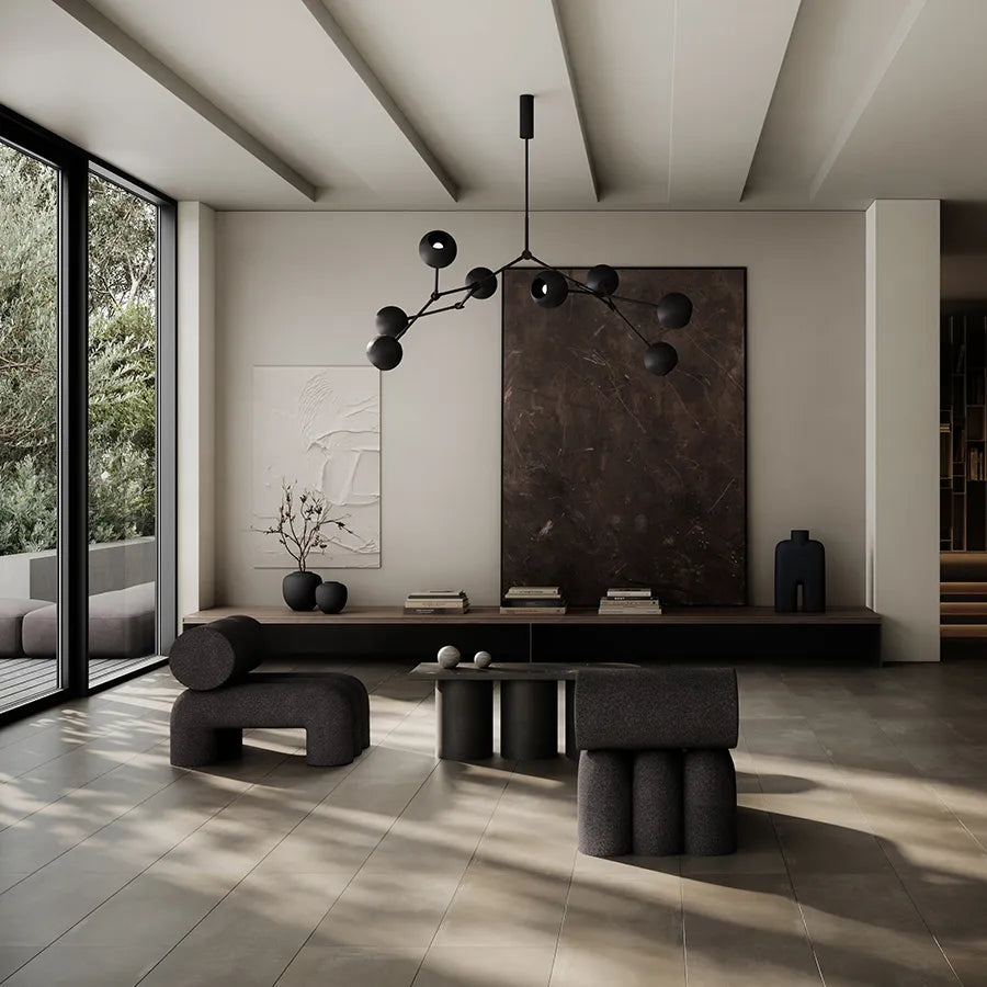 Drop Chandelier Globe, Burned Black fra 101 Copenhagen