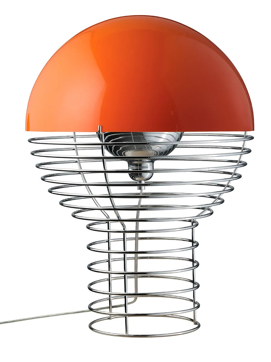 Wire bordlampe af Verner Panton - Orange Ø: 40 cm - Jacobsen Plus