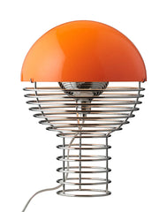 Wire Bordlampe Ø30, orange af Verner Panton