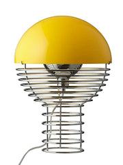 Wire Bordlampe Ø30, gul af Verner Panton