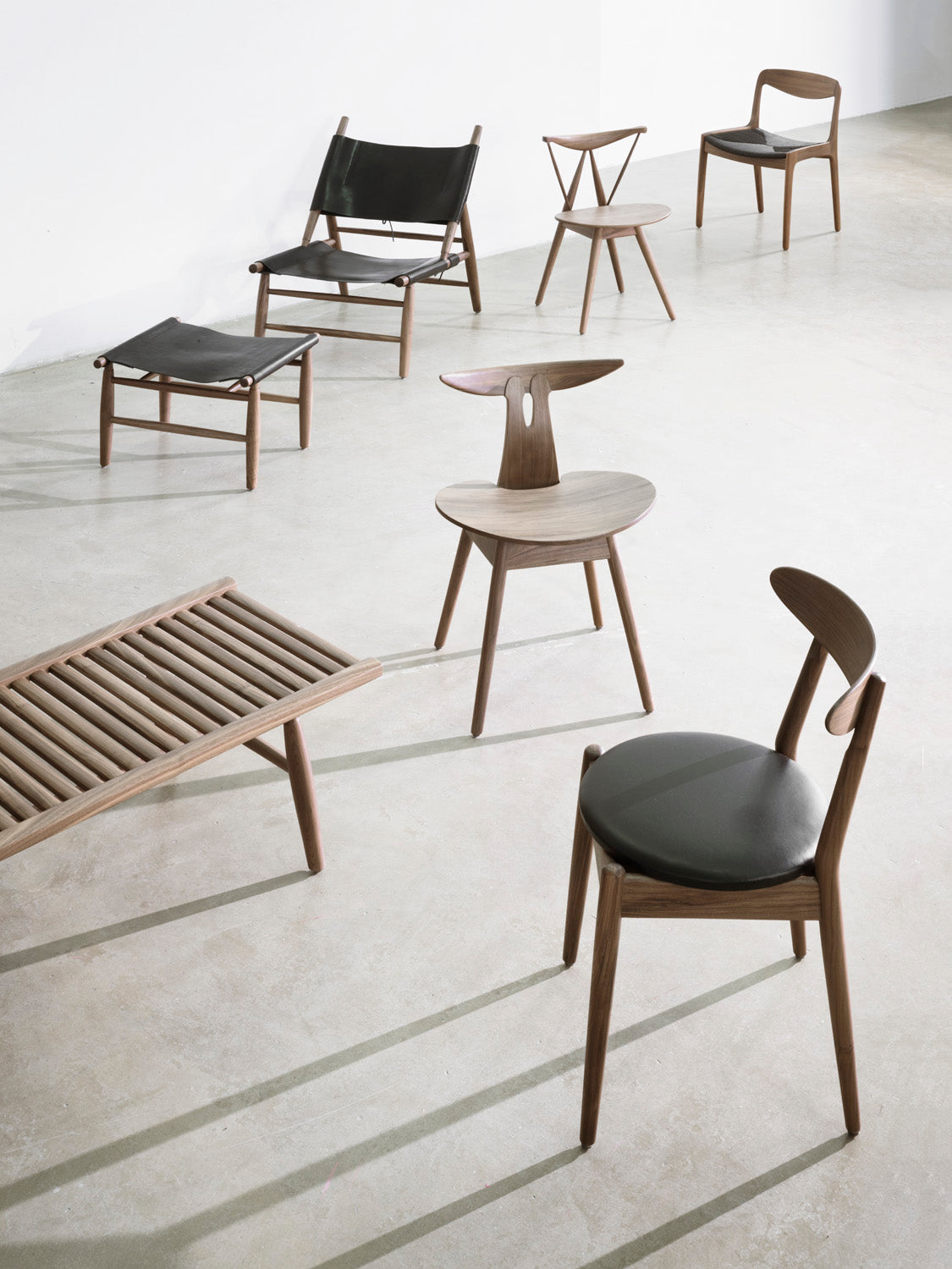 Wohlert Louisiana stol, valnød sort læder fra Stellar Works - 2 - Jacobsen Plus