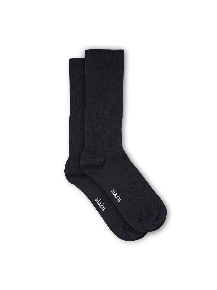 Wool Rib Socks, navy fra Aiayu - 1 - Jacobsen Plus