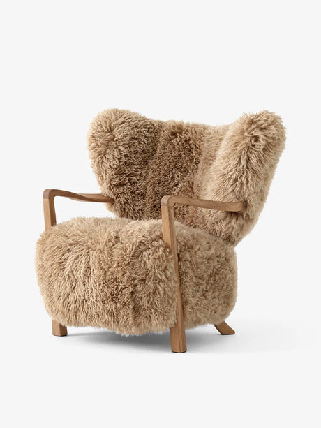 Wulff Lounge Chair fra &Tradition - Sheepskin, Honey 50 mm / Eg - Jacobsen Plus