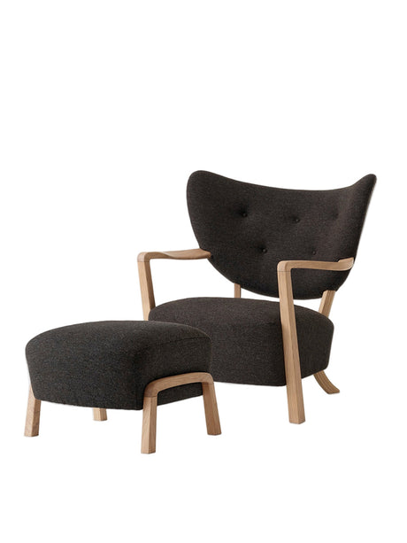 Wulff lænestol inkl. skammel, - Hallingdal 376 fra &Tradition - Eg - Jacobsen Plus