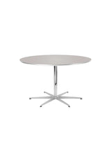 Piet Hein A825 Spisebord, Ø120 cm fra Fritz Hansen - Grey Efeso m. alukant (specialfarve) - Jacobsen Plus