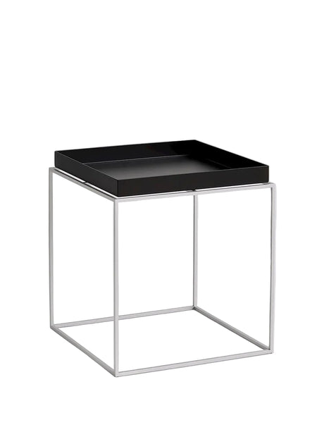 Tray Table Medium 40x40, silikonebelagt stålbase fra Hay - Chocolate - Jacobsen Plus
