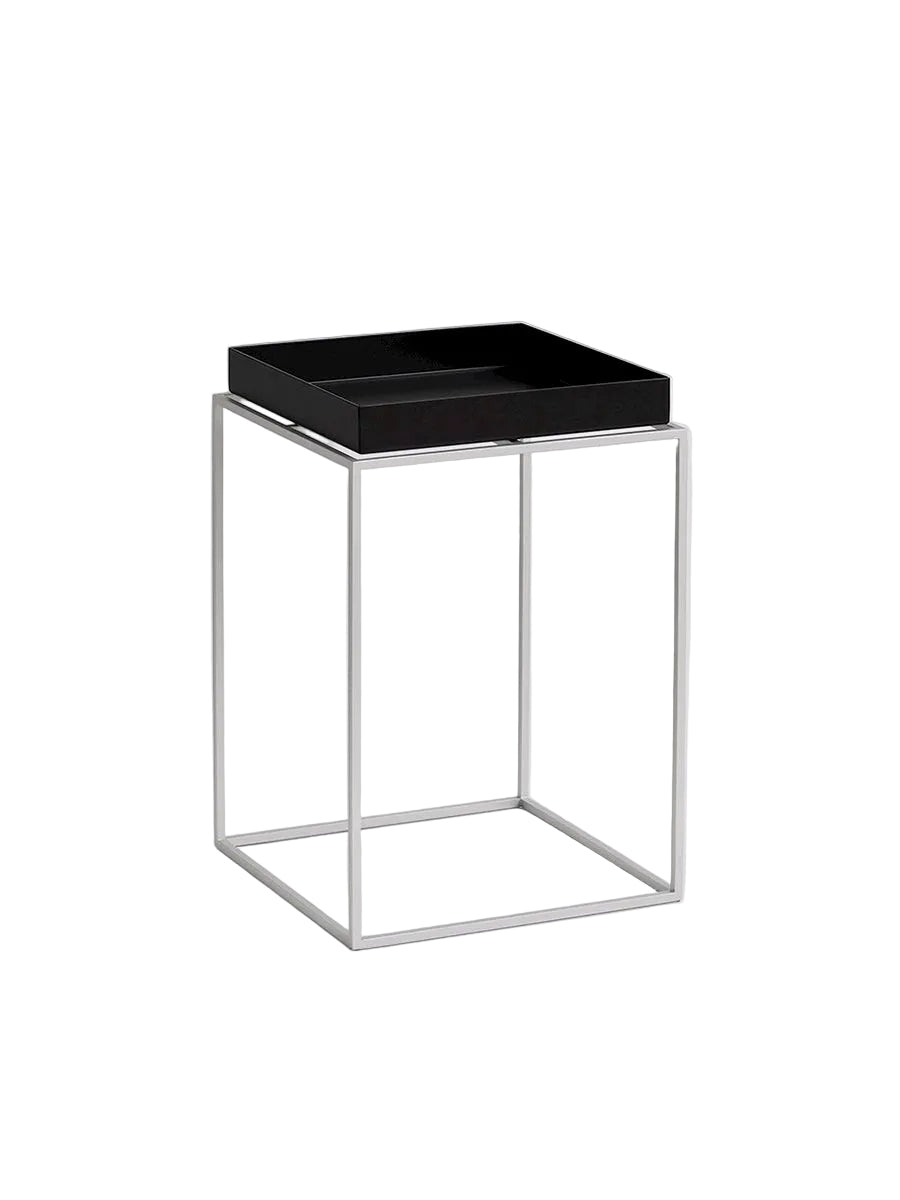 Tray Table Small High 30x30, silikonebelagt stålbase fra Hay - Black - Jacobsen Plus