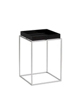 Tray Table Small High 30x30, silikonebelagt stålbase fra Hay - Black - Jacobsen Plus
