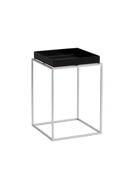 Tray Table Small High 30x30, silikonebelagt stålbase fra Hay - Black - Jacobsen Plus