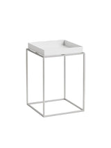 Tray Table Small High 30x30, silikonebelagt stålbase fra Hay - White - Jacobsen Plus