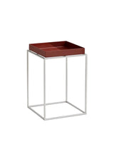 Tray Table Small High 30x30, silikonebelagt stålbase fra Hay - Chocolate - Jacobsen Plus