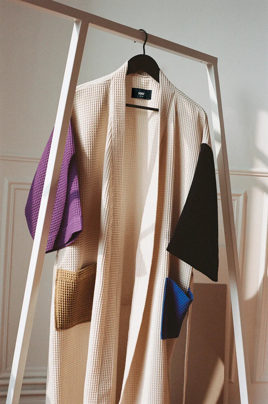 Waffle badekåbe, cream multi fra Hay