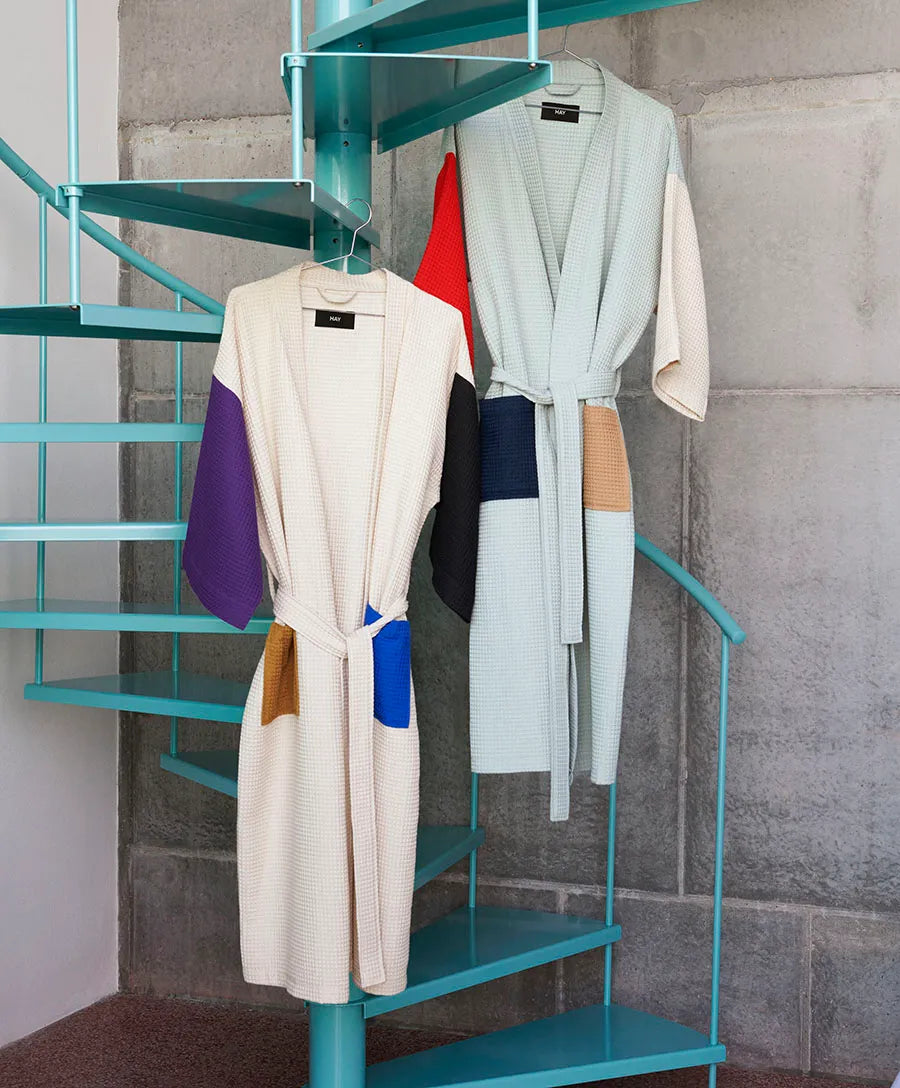 Waffle badekåbe, cream multi fra Hay