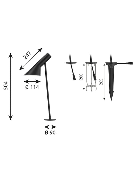AJ Garden Pullert, lav fra Louis Poulsen - FODPLADE OG M-ADAPTER - Jacobsen Plus
