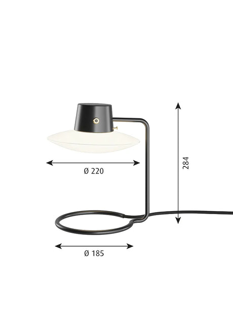 AJ Oxford 280 Bordlampe fra Louis Poulsen - Opal - Jacobsen Plus