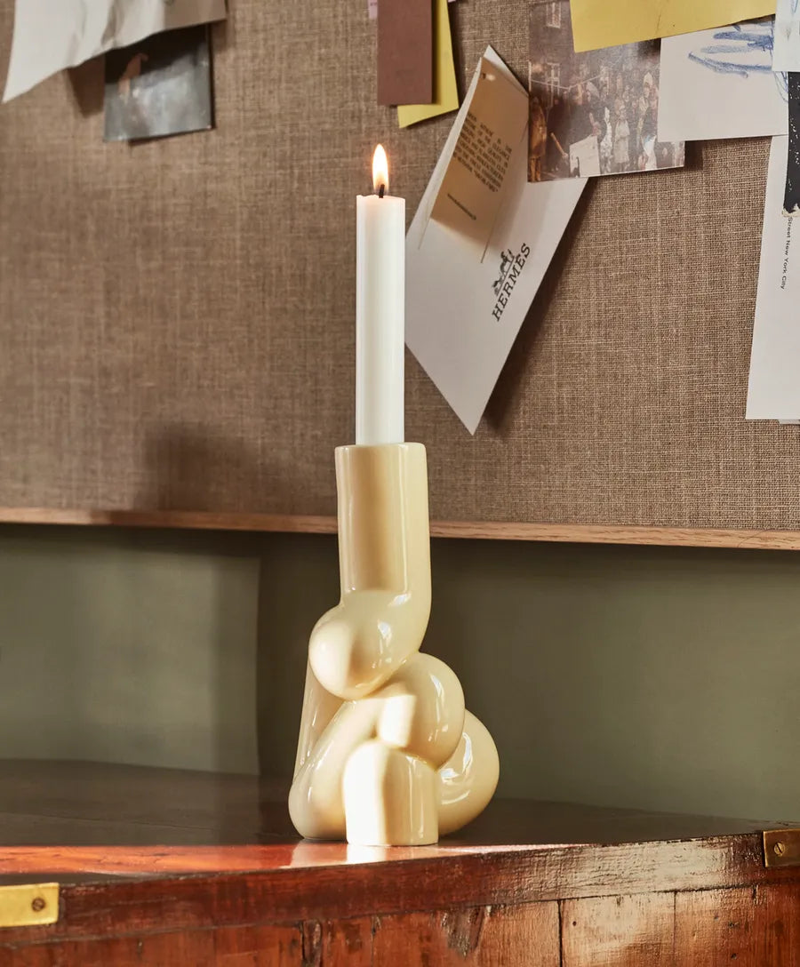 W&S lysestage, soft yellow fra Hay