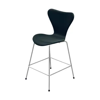 3187 Lav Barstol af Arne Jacobsen - Fuldpolstret / Essential læder / Sort - Jacobsen Plus