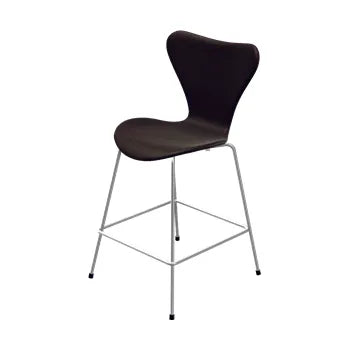 3187 Lav Barstol af Arne Jacobsen - Fuldpolstret / Grace læder / Mørk-brun - Jacobsen Plus