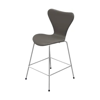 3187 Lav Barstol af Arne Jacobsen - Fuldpolstret / Embrace læder / Concrete - Jacobsen Plus