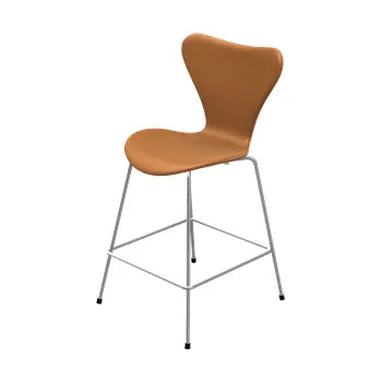 3187 Lav Barstol af Arne Jacobsen - Fuldpolstret / Soft læder / Valnød - Jacobsen Plus