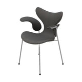 3208 Liljen med armlæn af Arne Jacobsen - Embrace læder / Concrete - Jacobsen Plus