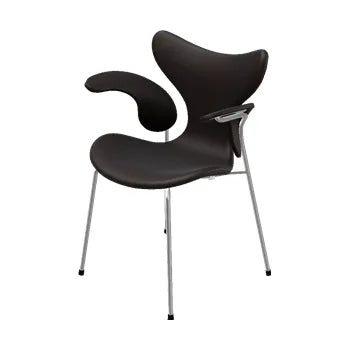 3208 Liljen med armlæn af Arne Jacobsen - Soft læder / Sort-brun - Jacobsen Plus