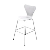 3197 Høj Barstol af Arne Jacobsen - Uden polstring / Farvet ask / Hvid - Jacobsen Plus