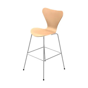 3197 Høj Barstol af Arne Jacobsen - Uden polstring / Farvet ask / Hvid - Jacobsen Plus
