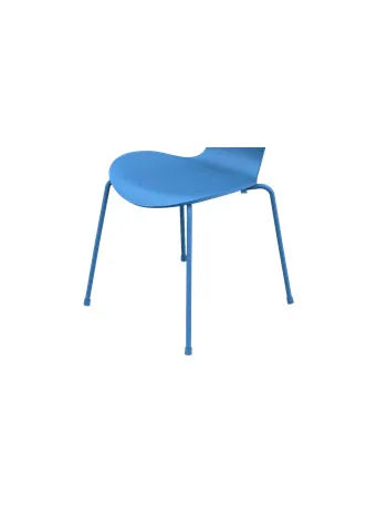 Farvet ben dup til 7'er stol - Triest Blue u-filt - Jacobsen Plus