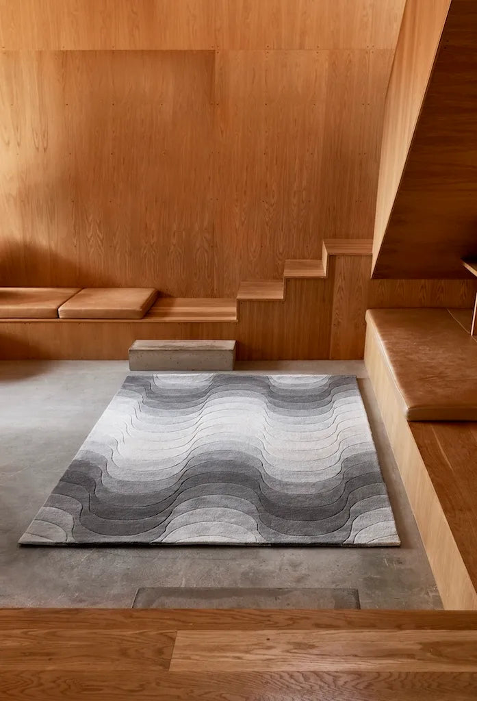 Wave Gulvtæppe, grå af Verner Panton - 6 - Jacobsen Plus