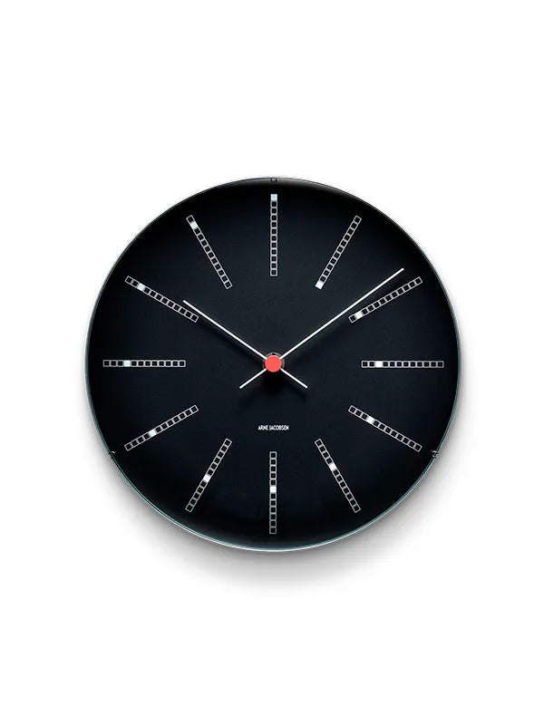 Bankers club vægur af Arne Jacobsen i sort (Ø: 29)