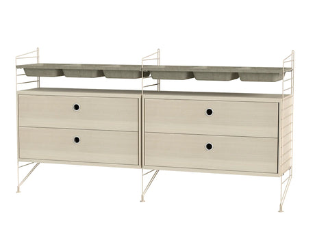 Soveværelse, bundle G fra String - Beige - ask - Jacobsen Plus