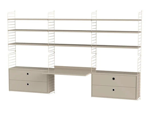 Kontor, bundle F fra String - Beige - beige - Jacobsen Plus