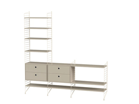 Reol, Living room J fra String - Beige - beige - Jacobsen Plus